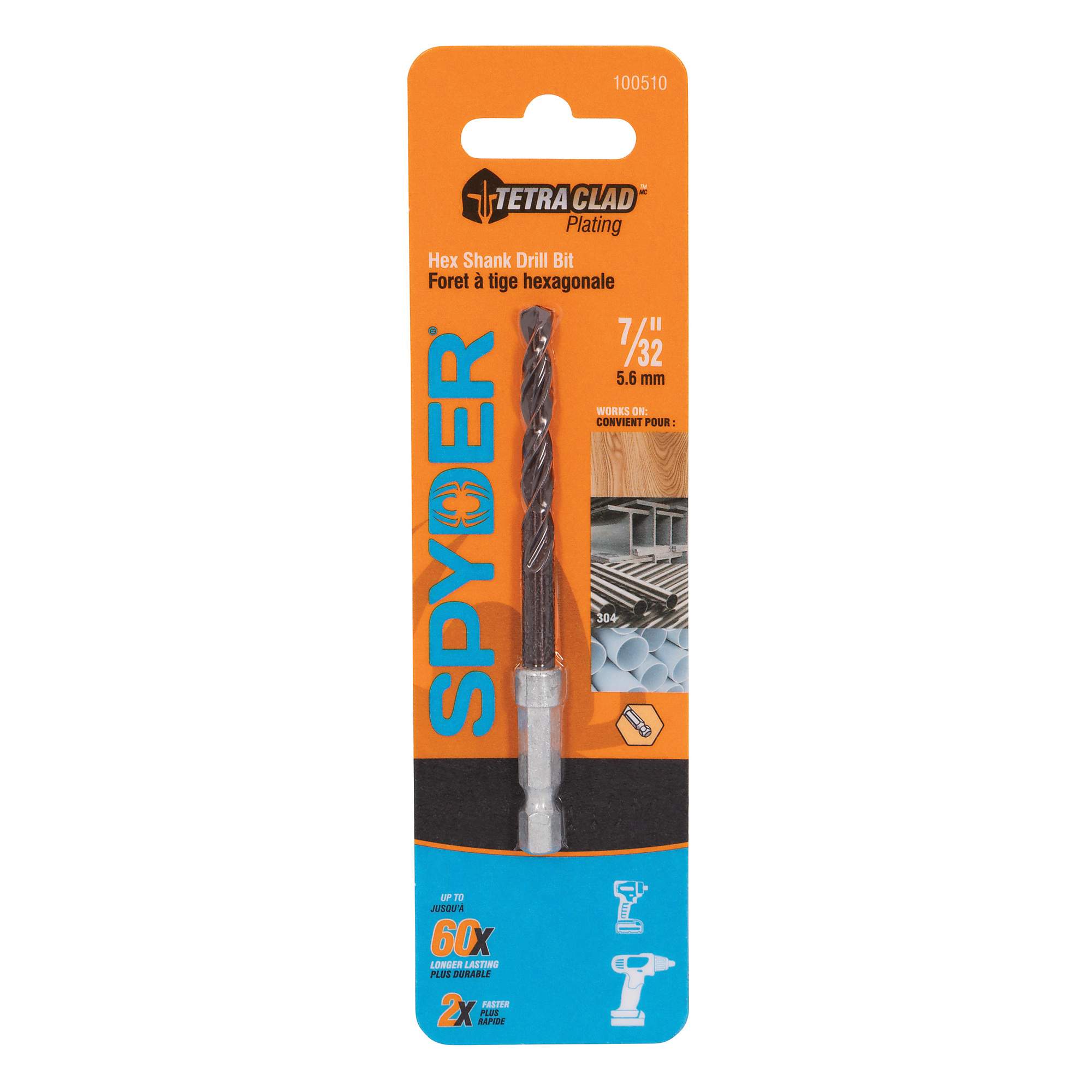 Spyder 7/32-Inch Hex Shank Drill Bit 100510